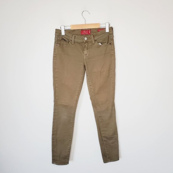 Lucky Brand Jeans Charlie Super Skinny Olive Green 26 - Picture 3 of 12